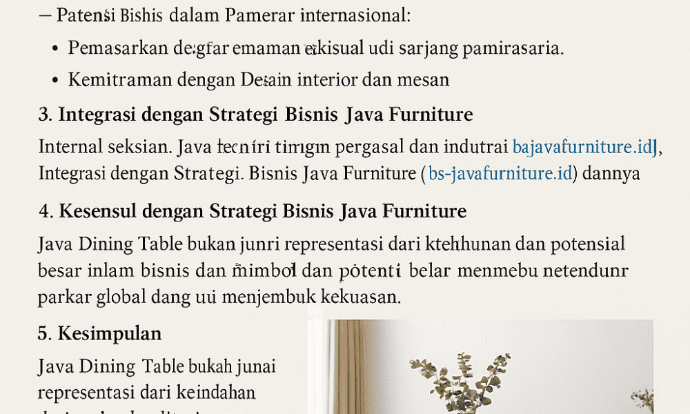 java dinning table