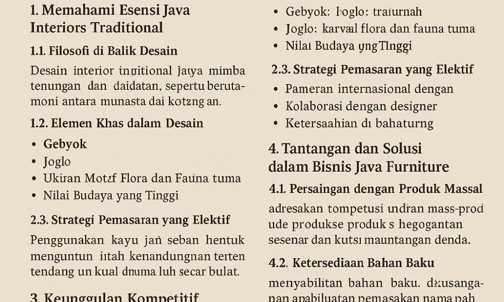 Java Interiors Traditional