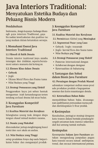 Java Interiors Traditional