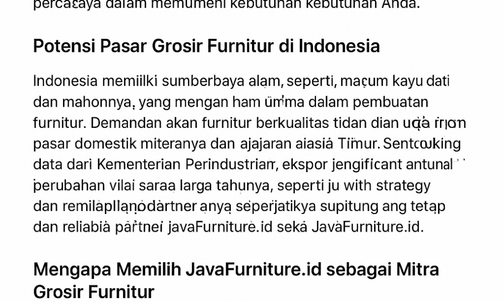 Grosir Furniture di Indonesia