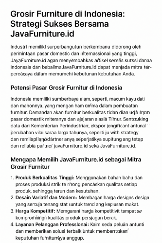 Grosir Furniture di Indonesia