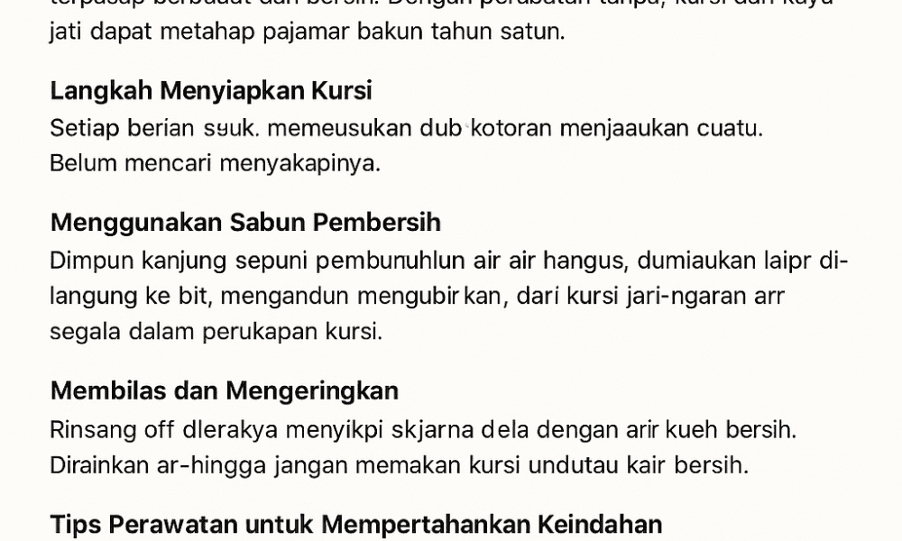 Cara Membersihkan Kursi dari Kayu Jati