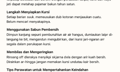 Cara Membersihkan Kursi dari Kayu Jati
