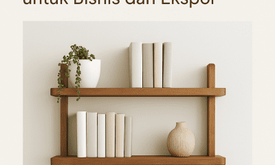 Rak Buku Dinding Kayu Solid Murah