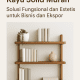 Rak Buku Dinding Kayu Solid Murah