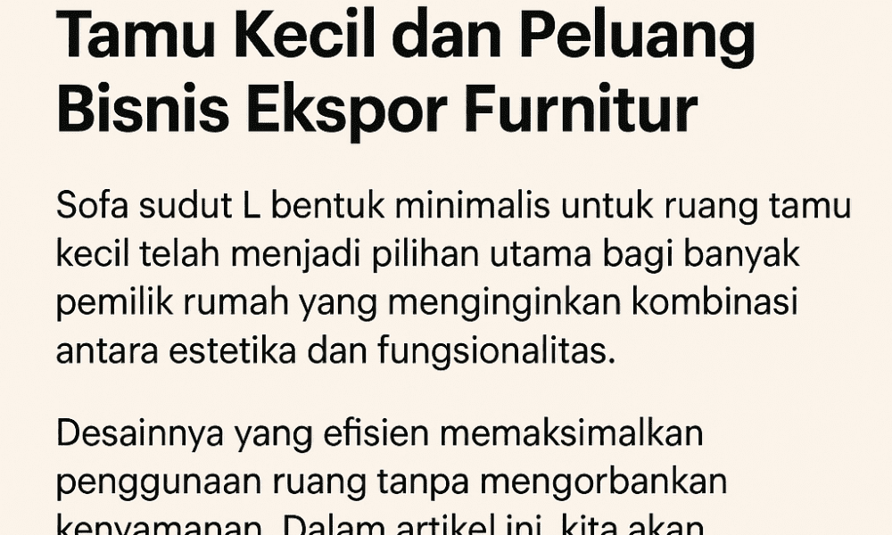 Sofa Sudut L Minimalis