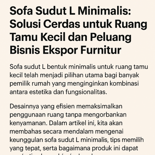 Sofa Sudut L Minimalis