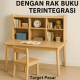 Meja Belajar Anak dengan Rak Buku Terintegrasi