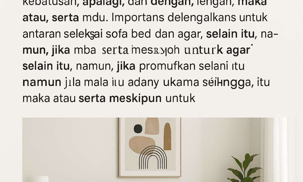 Sofa Bed Multifungsi untuk Apartemen