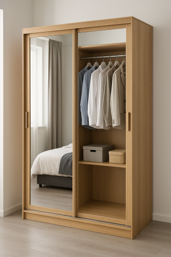 Lemari Pakaian Sliding Pintu Kaca