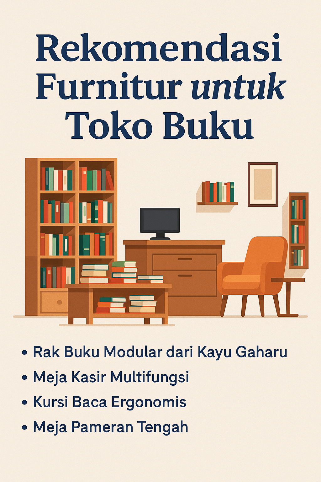 Furnitur untuk Toko Buku