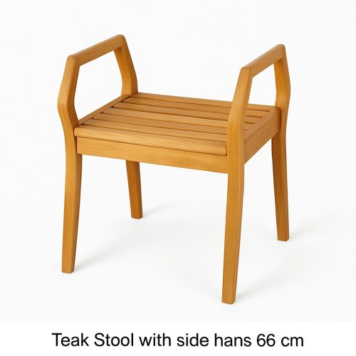 Bangku Unik Teak Stool with Side Handles